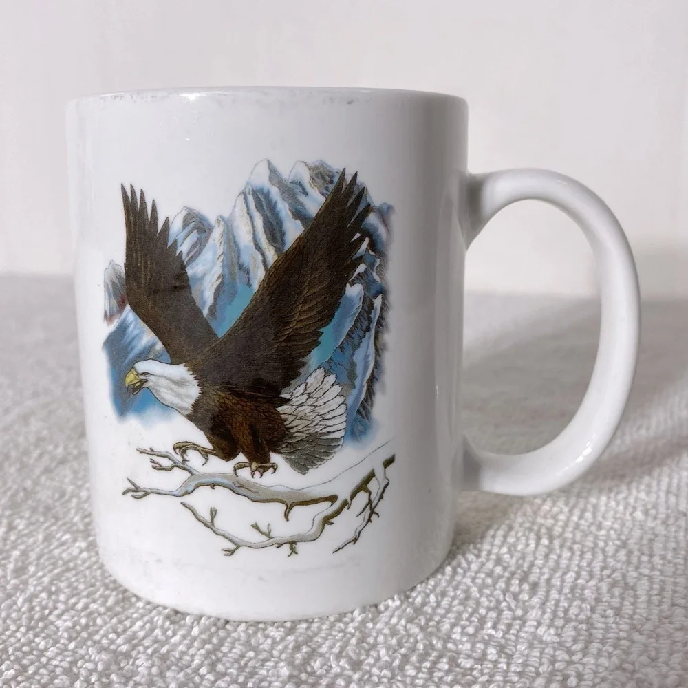 Vintage Fort McMurray Alta Souvenir Eagle Mug